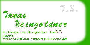 tamas weingoldner business card